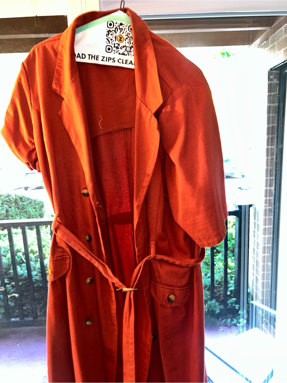ASOS Rust Orange Belted Trench Coat
